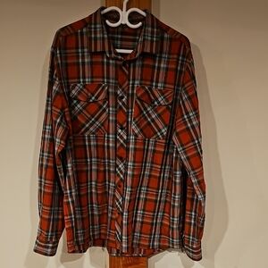Casual Plaid Button-Down Shirt for Men
